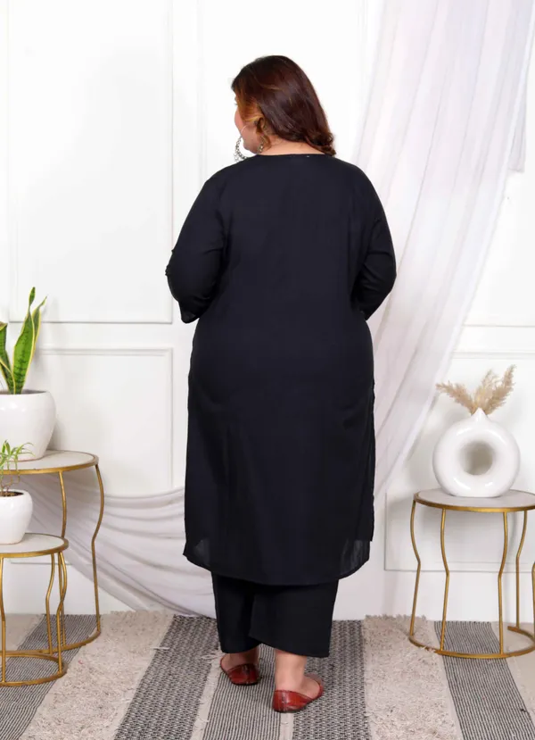 Women's_Plus_Size_Black_Pintucks_Detailing_Straight_Kurta_And_Palazzo_With_Dupatta_Set_-_Doriyan