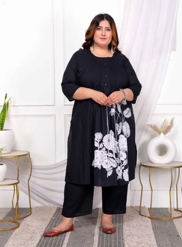 Women's_Plus_Size_Black_Floral_Printed_Straight_Kurta_With_Palazzo_-_Doriyan
