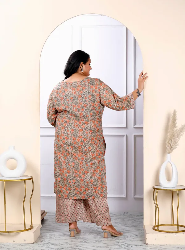 Women's_Plus_Size_Brown_Floral_Printed_Kurta_With_Palazzo_-_Doriyan