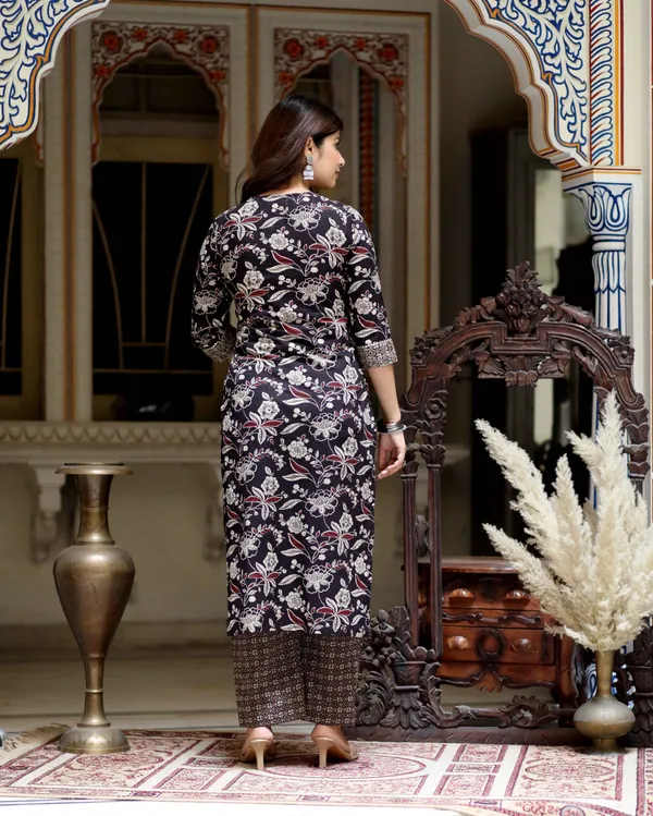Women's_Multi_Colour_Floral_Printed_Embroidery_Yoke_Design_Kurta_With_Palazzo_-_Doriyan