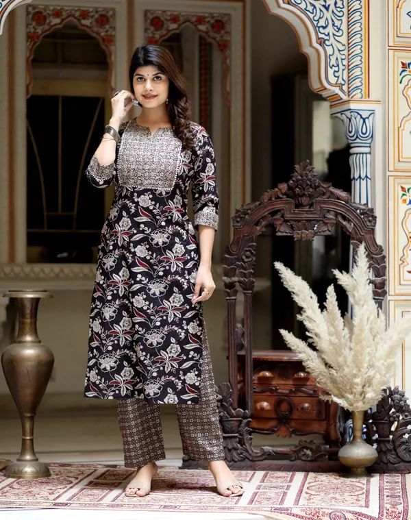 Women's_Multi_Colour_Floral_Printed_Embroidery_Yoke_Design_Kurta_With_Palazzo_-_Doriyan