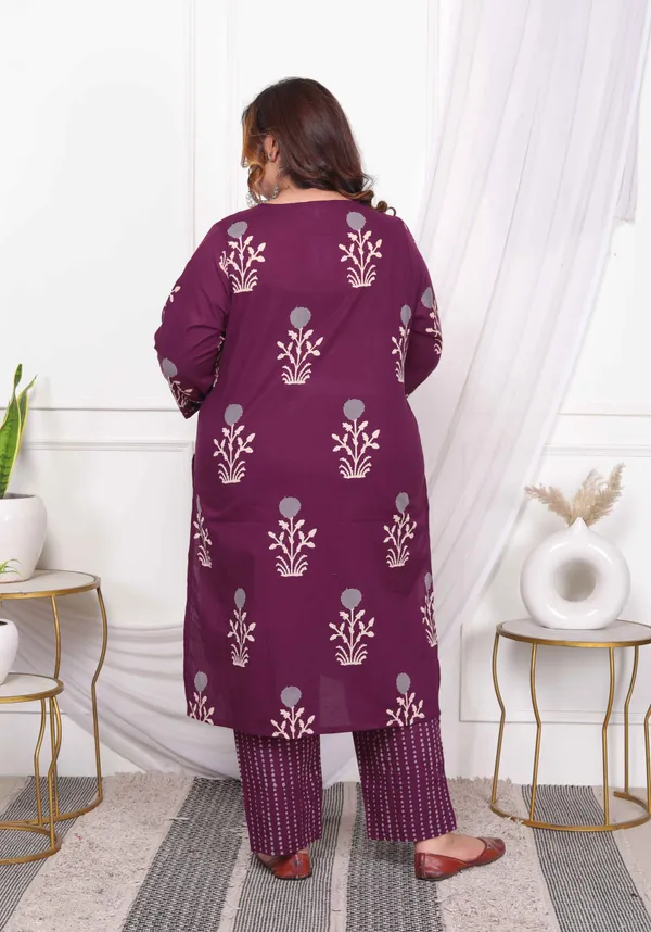 Women's_Plus_Size_Cotton_Fabric_Purple_New_Style_Kurta_With_Palazzo_-_Doriyan
