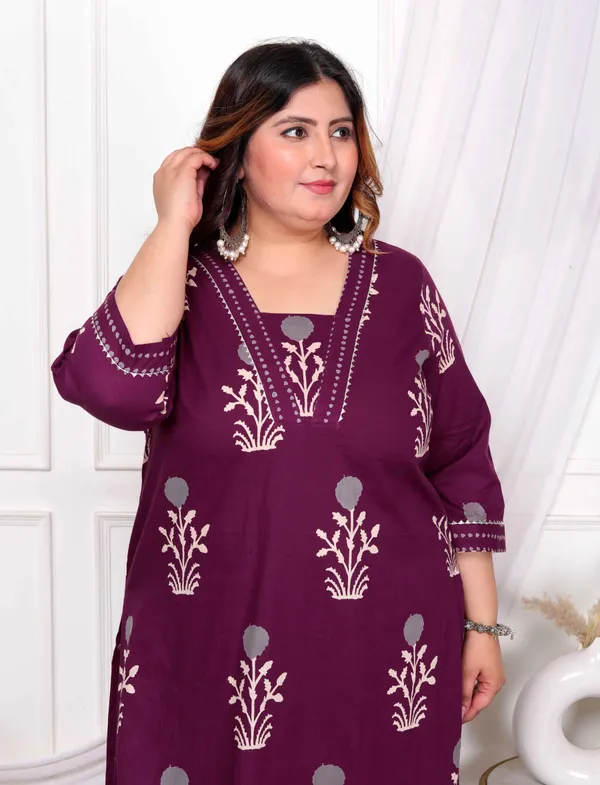 Women's_Plus_Size_Cotton_Fabric_Purple_New_Style_Kurta_With_Palazzo_-_Doriyan