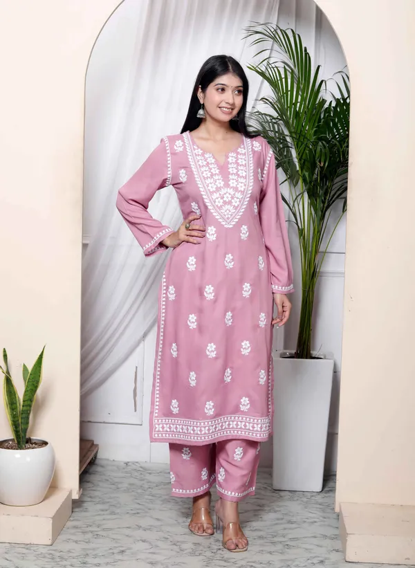 Women's_Chikankari_Embroidery_Pink_Straight_Kurta_&_Palazzo_Set_-_Doriyan