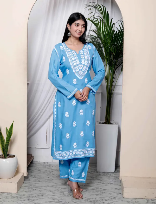 Women's_Chikankari_Embroidery_Sky_Blue_Straight_Kurta_And_Palazzo_-_Doriyan