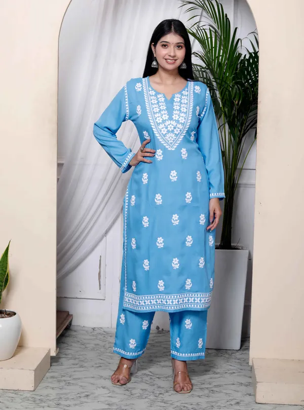 Women's_Chikankari_Embroidery_Sky_Blue_Straight_Kurta_And_Palazzo_-_Doriyan