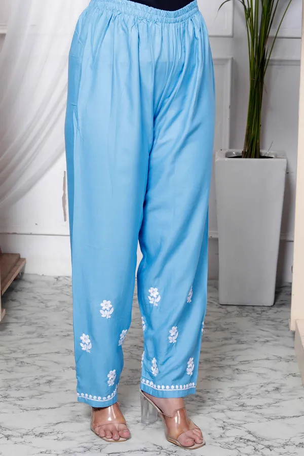 Women's_Chikankari_Embroidery_Sky_Blue_Straight_Kurta_And_Palazzo_-_Doriyan