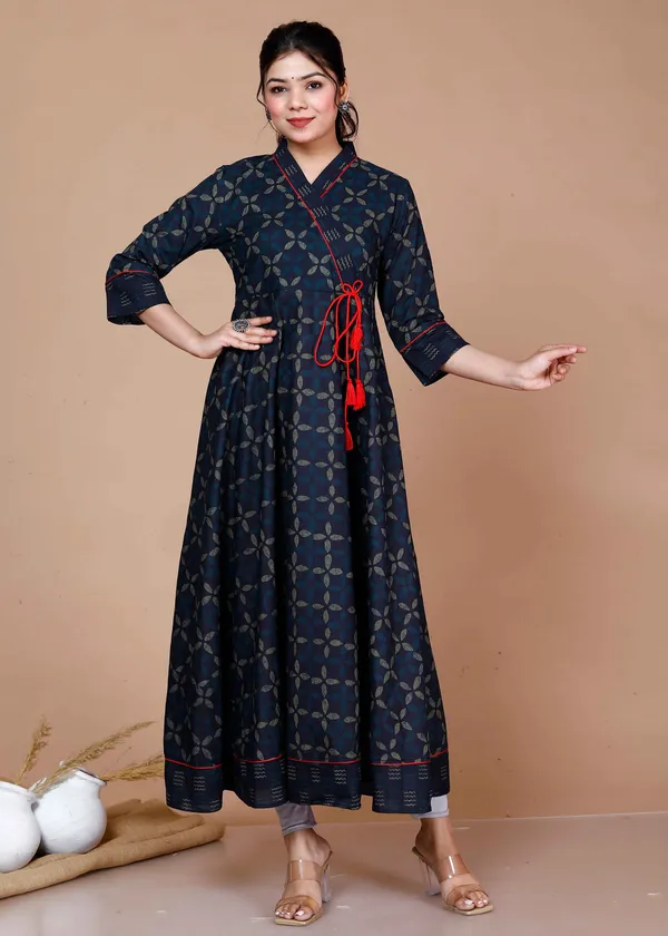 Women'S_Abstract_Indigo_Blue_Print_Ankle_Length_Angrakha_Style_Kurta_-_Doriyan