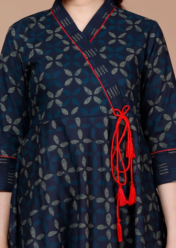 Women'S_Abstract_Indigo_Blue_Print_Ankle_Length_Angrakha_Style_Kurta_-_Doriyan