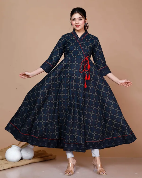 Women'S_Abstract_Indigo_Blue_Print_Ankle_Length_Angrakha_Style_Kurta_-_Doriyan