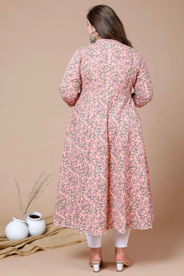 Women's_Peach_Plus_Size_Cotton_Floral_Printed_Anarkali_Kurta_-_Doriyan