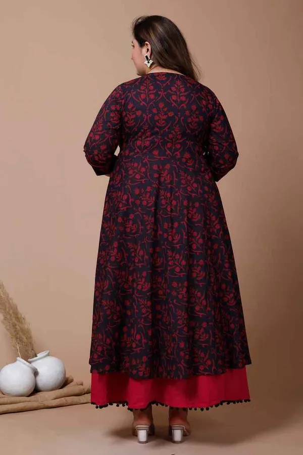 Women's_Plus_Size_Maroon_Floral_Printed_Anarkali_Kurta_-_Doriyan