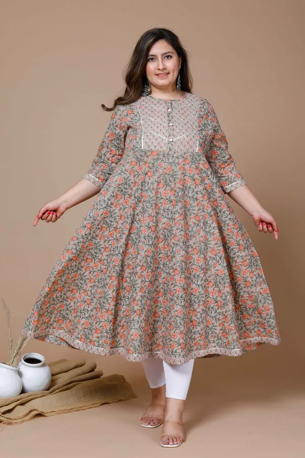 Women's_Plus_Size_Camel_Brown_Gotta_Patti_Pure_Cotton_Anarkali_Kurta_-_Doriyan