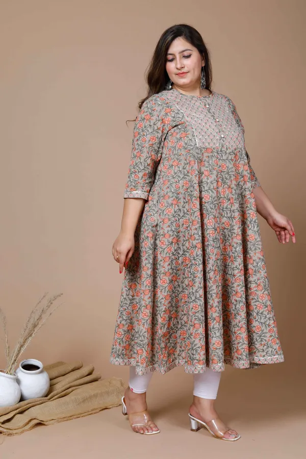 Women's_Plus_Size_Camel_Brown_Gotta_Patti_Pure_Cotton_Anarkali_Kurta_-_Doriyan