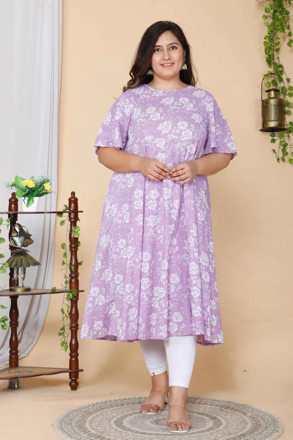 Women's_Plus_Size_Lavender_Floral_Flared_Sleeves_Anarkali_Kurta_-_Doriyan
