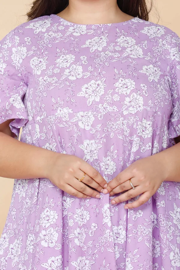 Women's_Plus_Size_Lavender_Floral_Flared_Sleeves_Anarkali_Kurta_-_Doriyan