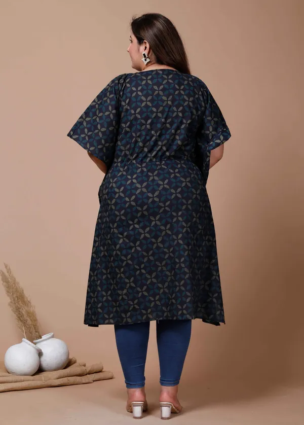 Women's_Plus_Size_Navy_Blue_Printed_Flared_Sleeves_Kaftan_-_Doriyan