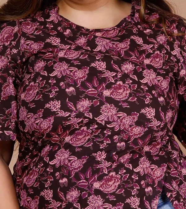 Women's_Maroon_Plus_Size_Cotton_Floral_Printed_Top-_Doriyan