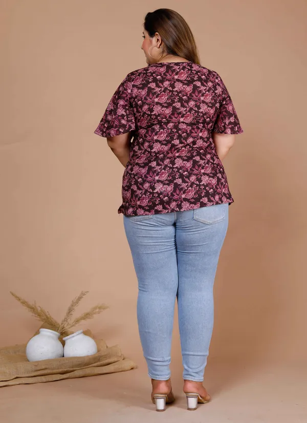 Women's_Maroon_Plus_Size_Cotton_Floral_Printed_Top-_Doriyan