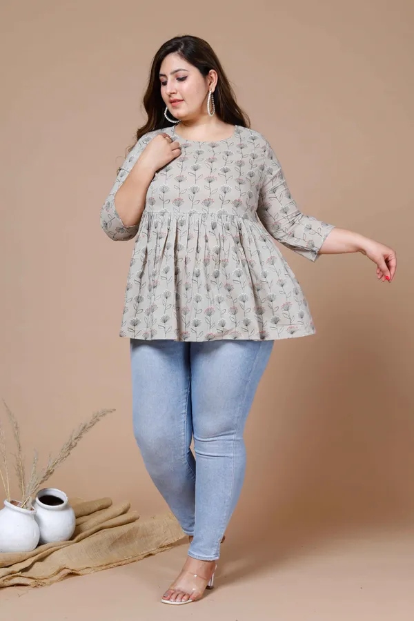 Women's_Beige_Plus_Size_Cotton_Floral_Printed_Top_-_Doriyan