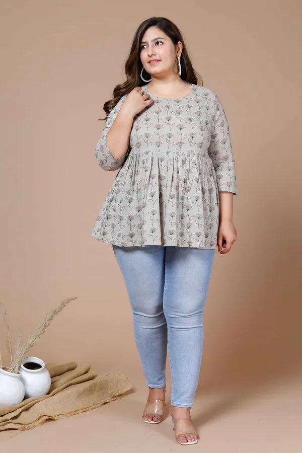 Women's_Beige_Plus_Size_Cotton_Floral_Printed_Top_-_Doriyan
