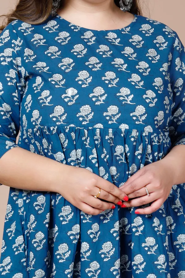 Women's_Blue_Plus_Size_Cotton_Floral_Printed_Top_-_Doriyan