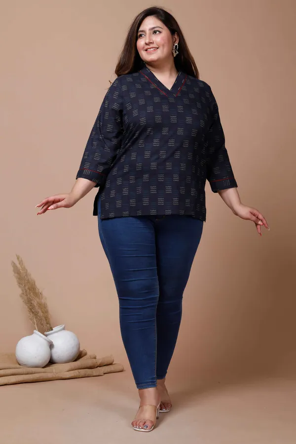 Women's_Plus_Size_Blue_Printed_Indigo_Top-_Doriyan
