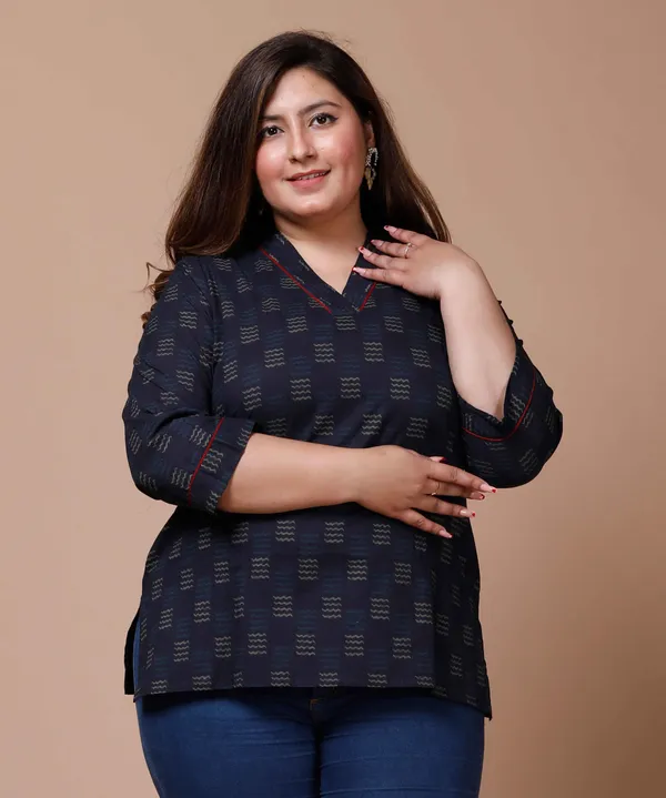 Women's_Plus_Size_Blue_Printed_Indigo_Top-_Doriyan