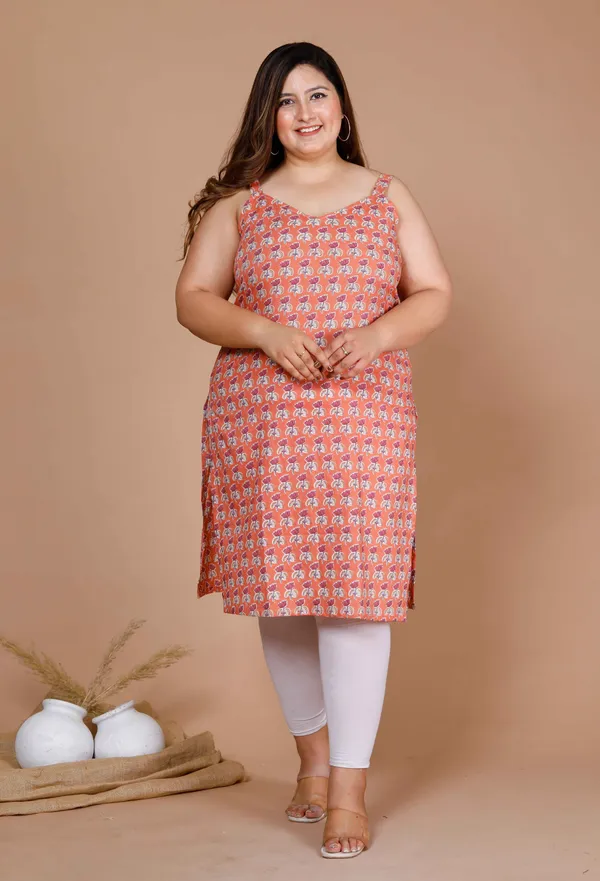 Women's_Peach_Plus_Size_Peach-Coloured_Floral_Printed_Straight_Kurta_-_Doriyan