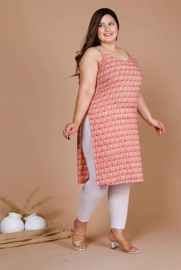 Women's_Peach_Plus_Size_Peach-Coloured_Floral_Printed_Straight_Kurta_-_Doriyan