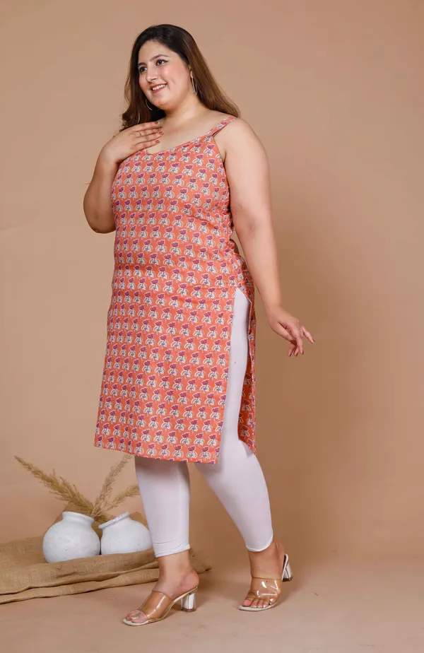 Women's_Peach_Plus_Size_Peach-Coloured_Floral_Printed_Straight_Kurta_-_Doriyan