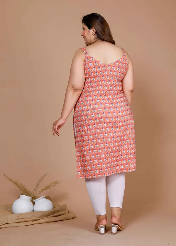 Women's_Peach_Plus_Size_Peach-Coloured_Floral_Printed_Straight_Kurta_-_Doriyan