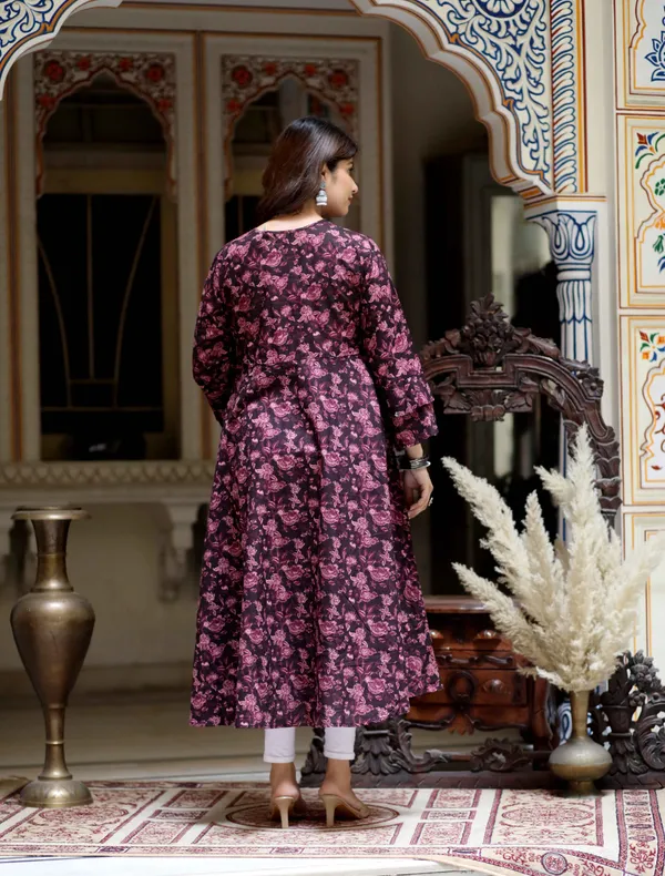 Women's_Maroon_Floral_Bell_Sleeves_Anarkali_Kurta_-_Doriyan