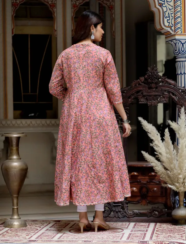 Women's_Orange_Cotton_Floral_Printed_Anarkali_Kurta_-_Doriyan