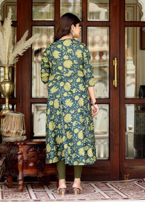 Women's_Green_Pure_Cotton_Floral_Printed_Anarkali_Kurta_-_Doriyan