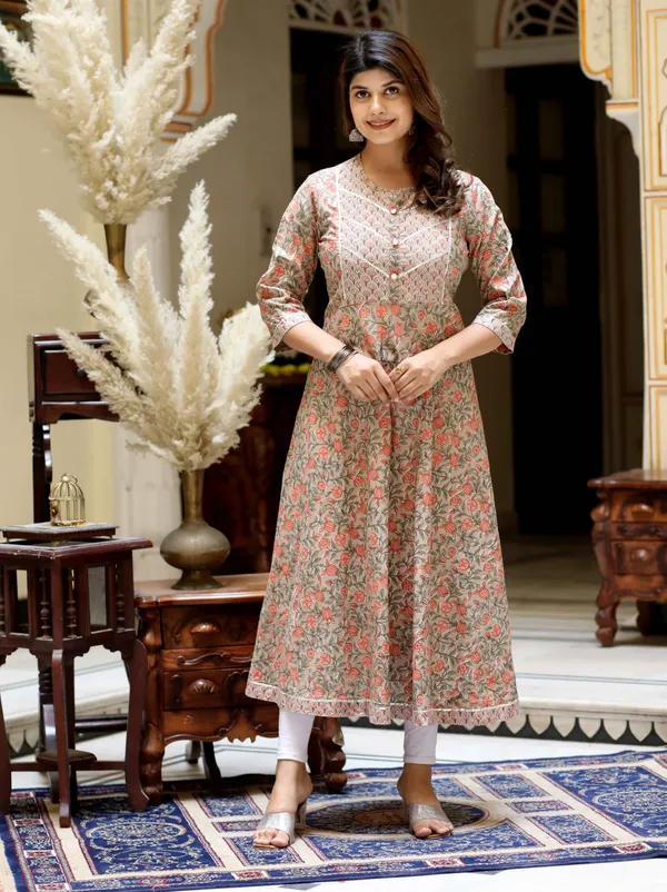 Women's_Beige_Cotton_Floral_Printed_Anarkali_Kurta_-_Doriyan
