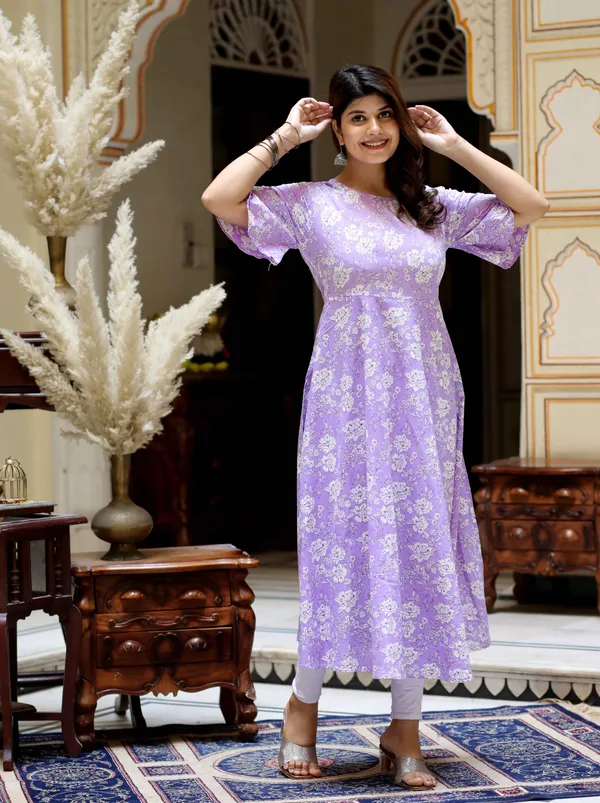 Women's_Levender_Floral_Printed_Anarkali_Kurta_-_Doriyan