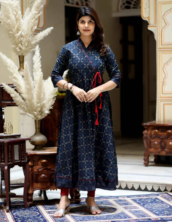 Women's_Blue_Abstract_Print_Ankle_Length_Angrakha_Style_Kurta_-_Doriyan