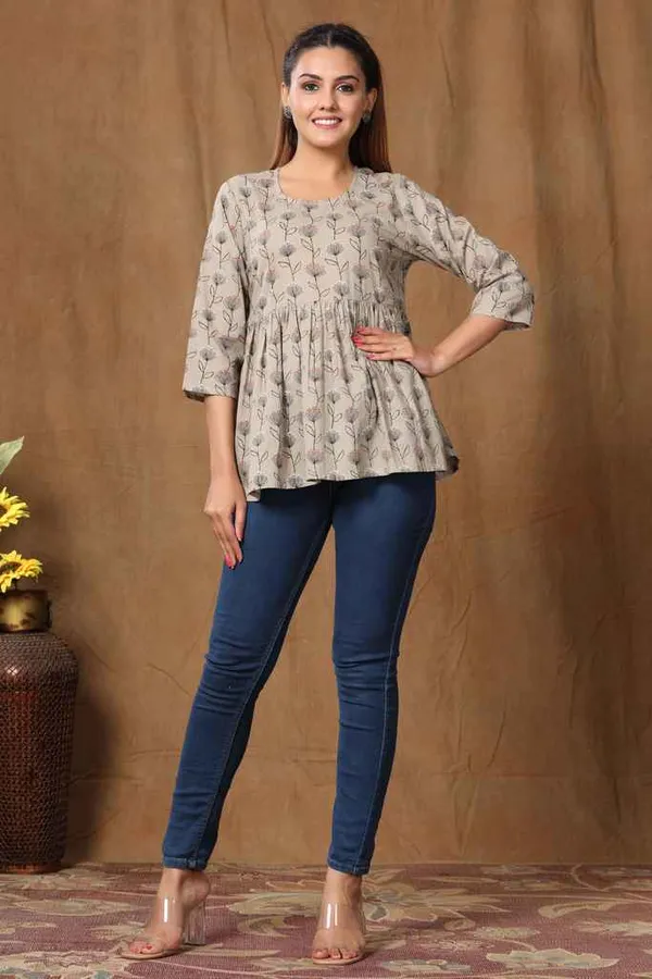 Women's_Beige_Printed_Short_Top-_Doriyan
