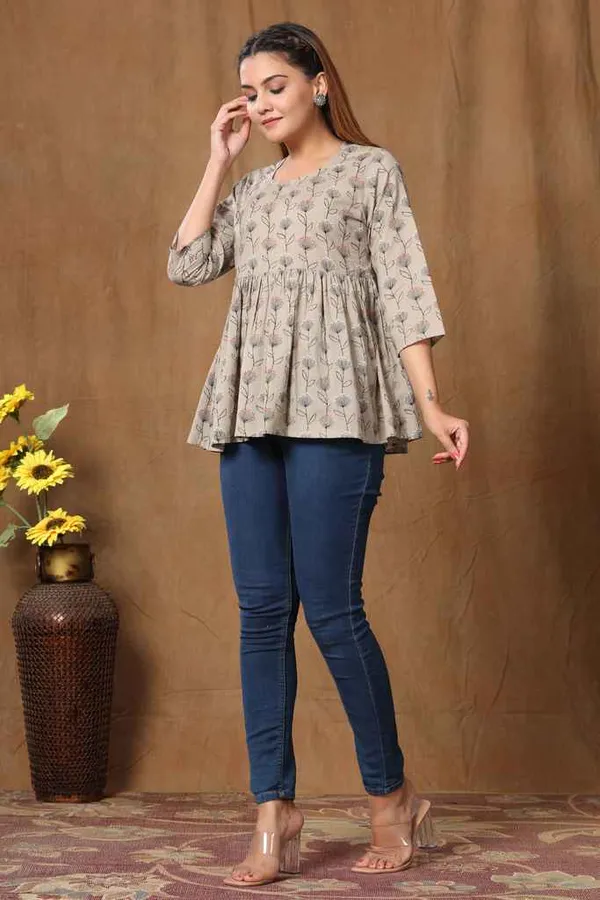 Women's_Beige_Printed_Short_Top-_Doriyan