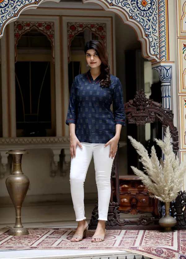 Women's_Blue_Printed_Indigo_Top-_Doriyan