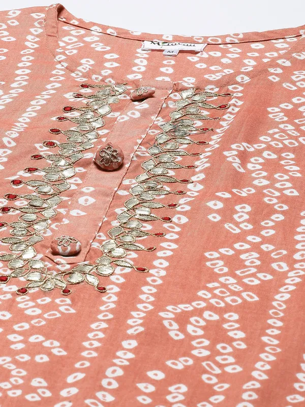 Women's_Printed_&_Embroidered_Straight_Rayon_Peach_Kurti_-_Doriyan