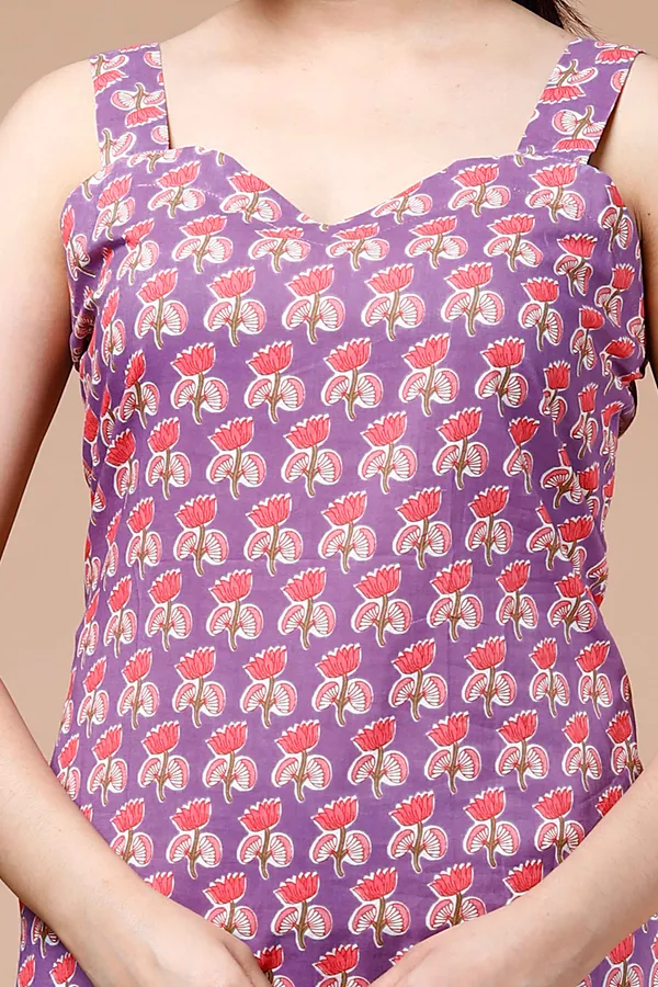 Women's_Purple_Ethnic_Motifs_Printed_Sweetheart_Neck_Shoulder_Straps_Cotton_Straight_Kurti_-_Doriyan