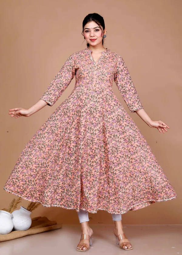 Women's_Orange_Cotton_Floral_Printed_Anarkali_Kurta_For_-_Doriyan