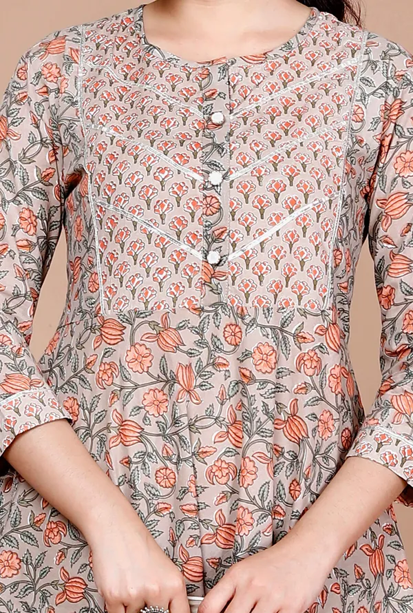 Women'S_Brown_Cotton_Floral_Printed_Anarkali_Kurta_For_-_Doriyan