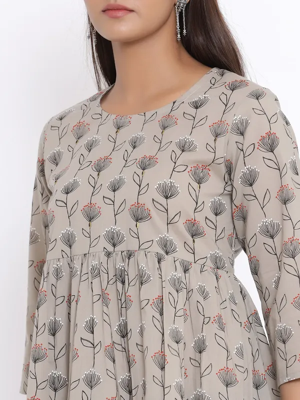 Women's_Beige_Cotton_Floral_Printed_Short_Kurti_-_Doriyan