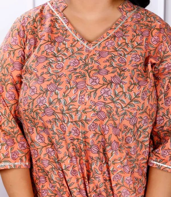 Women's_Plus_Size_Orange_Cotton_Floral_And_Gota_Patti_Details_Party_Wear_Anarkali_Kurta_-_Doriyan