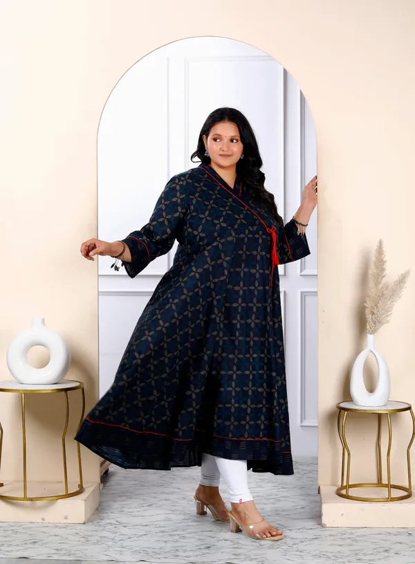 Women's_Plus_Size_Navy_Blue_Abstract_Printed_Angrakha_Style_Anarkali_KurtaÃ‚_-_Doriyan