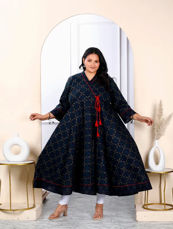 Women's_Plus_Size_Navy_Blue_Abstract_Printed_Angrakha_Style_Anarkali_KurtaÃ‚_-_Doriyan