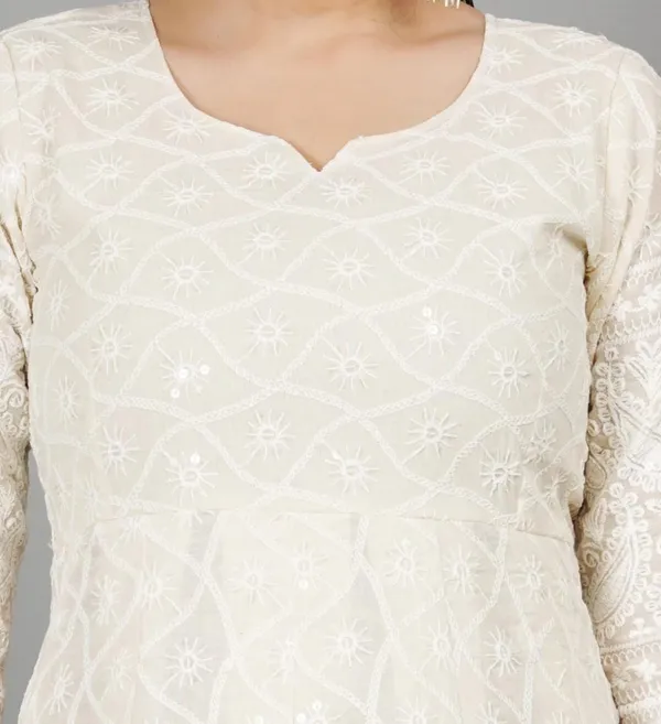 Women's_Floral_Embroidered_Thread_Work_Cream_Chikankari_Anarkali_Kurta_With_Cotton_Dupatta_-_Doriyan